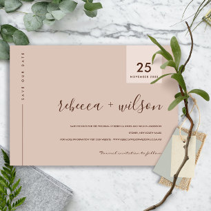 SAVE THE DATE TYPOGRAPHIE DE LA PÂTE DE POINTE EN TERRACOTTE SCA