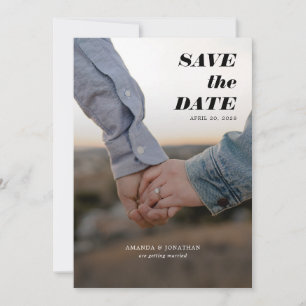 Save The Date Typographie de photo moderne