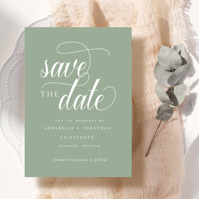 Save The Date Typographie de script décontractée (Créateur téléchargé)