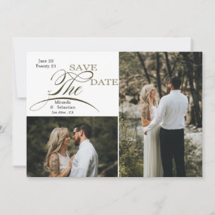 Save The Date Typographie Joueuse Tons de Terre 2 Photo