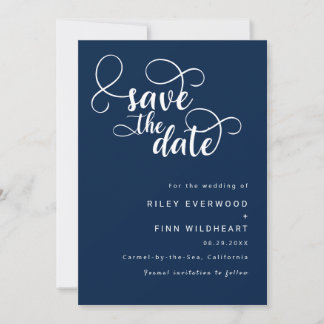 Save The Date Typographie minimaliste enregistrer l'invitation d