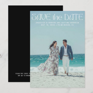 Save The Date Typographie minimaliste moderne Mariage photo comp