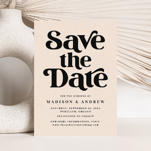 Save The Date Typographie moderne éclaboussée