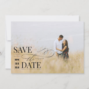 Save The Date Typographie moderne et élégante Enregistrer la pho