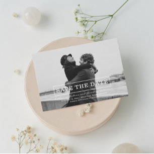 Save The Date Typographie moderne Photo Enregistrer la date Bl