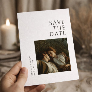 Save The Date Typographie Moderne Photo Mariage Enregistrer la D