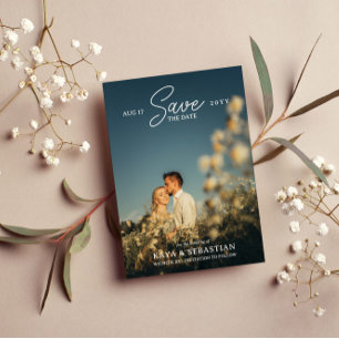 Save The Date Typographie romantique Photo Enregistrer la date