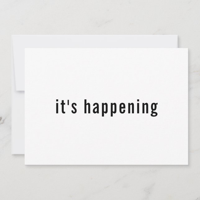 Save The Date Typographie simple C'est en train d'arriver Enregi (Devant)