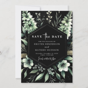 Save The Date Typographie Terre unique Sage Green Mariage