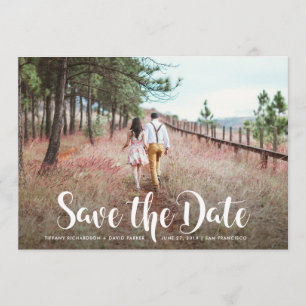 Save The Date Typographie Whimsical et photo Enregistrer la da