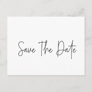 Save the Date   Typography Postcard