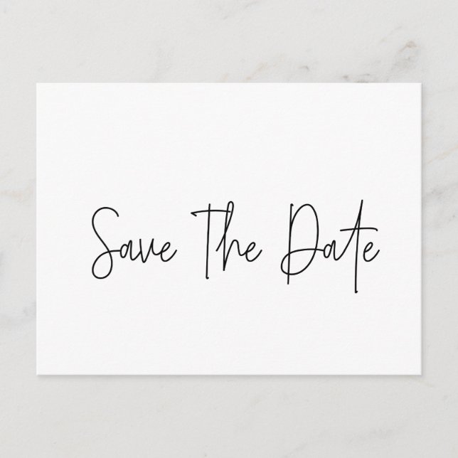 Save the Date | Typography Postcard (Front)