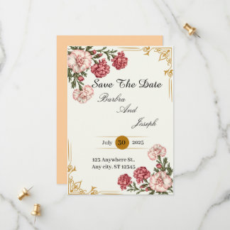 Save The Date Un Œillet d'Amour