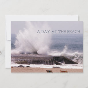 Save The Date Une journée à la plage Rétro Ocean Wave Splash