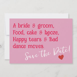 Save The Date Une mariée & mariée, Nourriture, gâteau & alcool, 