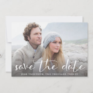 Save The Date Une photo Mariage chic Enregistrer la date Invitat