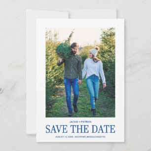 Save The Date Une Photo Typographie Moderne Mariage Enregistrer 