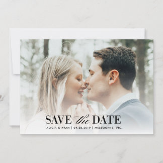 Save The Date Une seule photo enregistrer la date