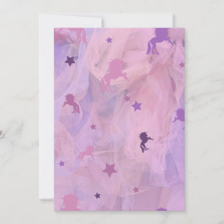 Save The Date unicorne rose et violet et design d'étoiles - fill