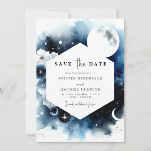 Save The Date Unique Mariage floral clair de lune