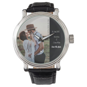 Save the Date Unique Modern Funny Wedding Photo Watch