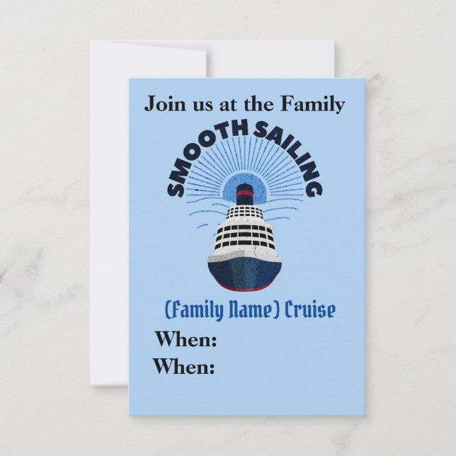 Save The Date Vacances de croisière en famille personnalisables (Devant)