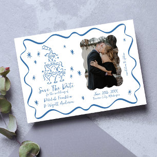 Save The Date Vaches lunaires   Doodles à main   Mariage