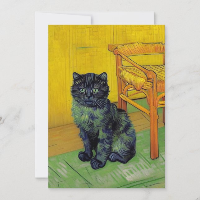 Save The Date Van Gogh Black Cat (Devant)