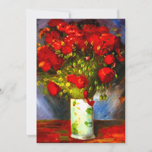 Save The Date Van Gogh Red Poppies