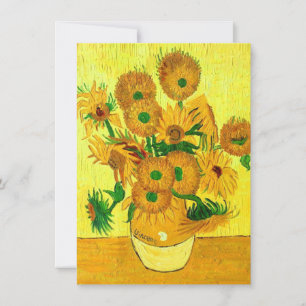 Save The Date Van Gogh Sunflowers