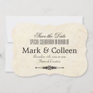 Save The Date Variation de célébration spéciale vintage 2