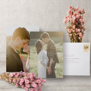 Save The Date Vellum Look Main Lettré Typographie 2 Photo