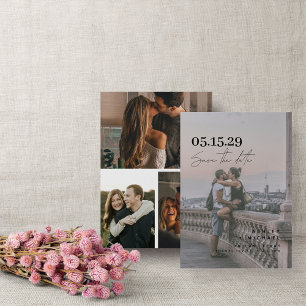 Save The Date Vellum Overlay Simple Modern Typographie 4 Photo