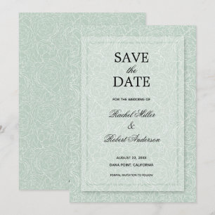 Save The Date Vert eucalyptus floral