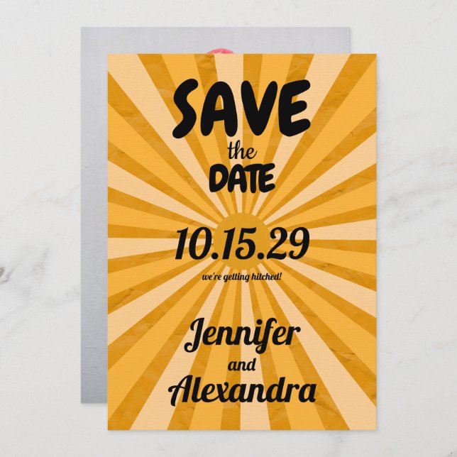 Save The Date Vibes rétro (Devant / Derrière)