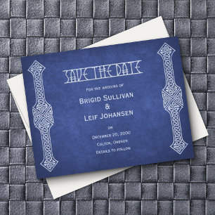 Save The Date Viking Mariage médiéval en cuir