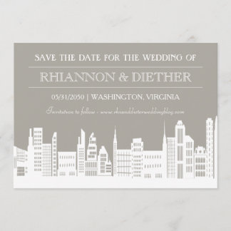 Save The Date Ville urbaine Sauvez les dates