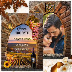 Save The Date Vin italien Mariage photo à thème
