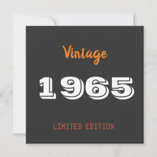 Save The Date Vintage 1965 édition limitée 60e cadeau d'annivers