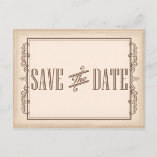 Save the Date Vintage Announcement Postcard