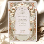 Save the Date Vintage Art Nouveau by Mucha Invitat Invitation<br><div class="desc">Art Nouveau Vintage Save the Date wedding cards by Alphonse Mucha in a floral, romantic, and whimsical design. Victorian flourishes complement classic art deco fonts. Please enter your custom information, and you're done. If you wish to change the design further, click the blue "Customize It" button. Thank you so much...</div>