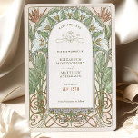 Save the Date Vintage Art Nouveau by Mucha Invitat Invitation<br><div class="desc">Art Nouveau Vintage Save the Date wedding cards by Alphonse Mucha in a floral, romantic, and whimsical design. Victorian flourishes complement classic art deco fonts. Please enter your custom information, and you're done. If you wish to change the design further, click the blue "Customize It" button. Thank you so much...</div>