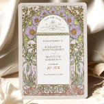 Save the Date Vintage Art Nouveau by Mucha Invitat Invitation<br><div class="desc">Art Nouveau Vintage Save the Date wedding cards by Alphonse Mucha in a floral, romantic, and whimsical design. Victorian flourishes complement classic art deco fonts. Please enter your custom information, and you're done. If you wish to change the design further, click the blue "Customize It" button. Thank you so much...</div>