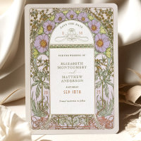 Save the Date Vintage Art Nouveau by Mucha Invitat
