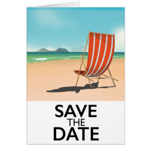 Save the Date vintage Beach Deckchair
