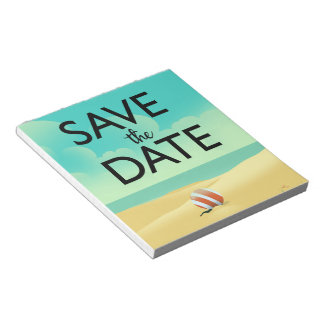 Save the Date Vintage Beach Notepad