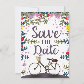 Save The Date Vintage Bicycle Invitation