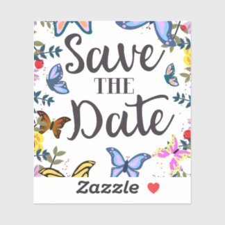Save the Date Vintage Butterflies.