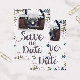 Save the Date Vintage Camera