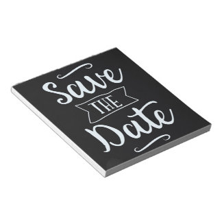 Save the Date Vintage Chalkboard Notepad